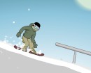 Play free game online: Downhill Snowboard 2