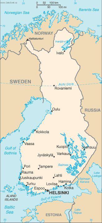 Photo: Finsko-politick� mapa