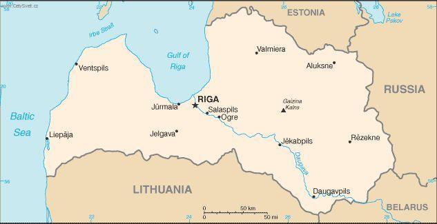Photo: Lotyšsko-politická mapa