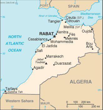Photo: Maroko-politická mapa