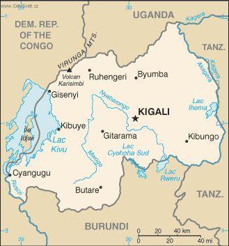 Photo: Rwanda-politická mapa