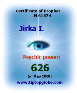 Certificate of test clairvoyant, psychic, prophet, soothsayer, precognition. Free test online, 10 minutes.